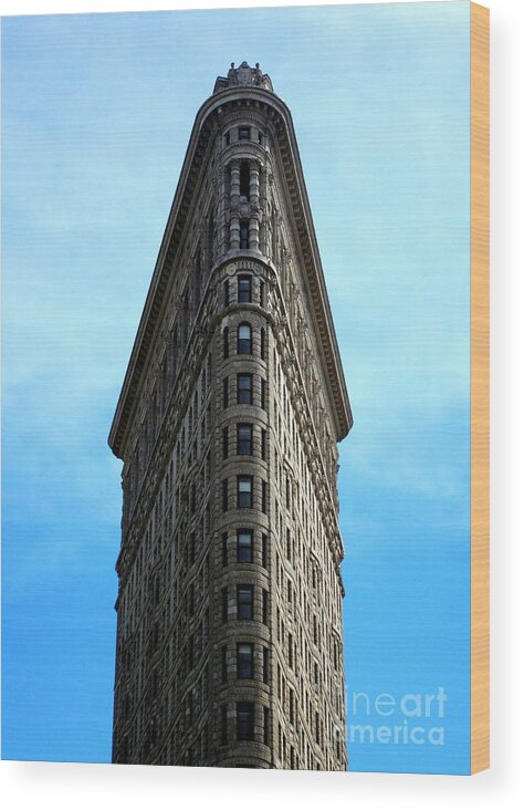 New York Wood Print featuring the photograph Flatiron Building 2 by Randall Weidner
