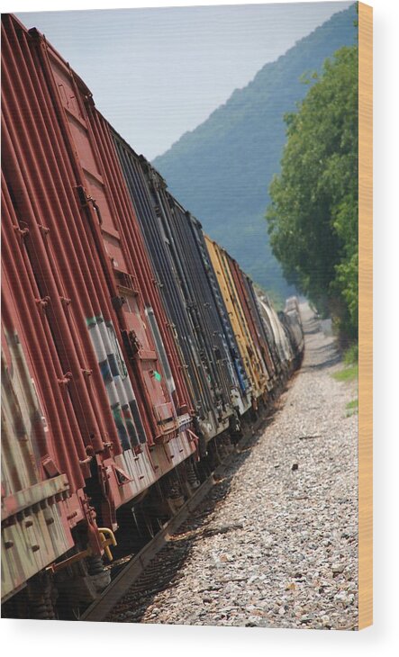 Train Wood Print featuring the photograph Freight Train by Kenny Glover