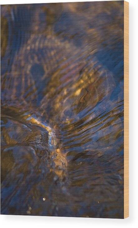 River Wood Print featuring the photograph Gentle river ripple by Steve Somerville