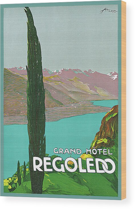 Grand Hotel Regoledo Wood Print featuring the photograph Grand Hotel Regoledo by Aldo Mazza