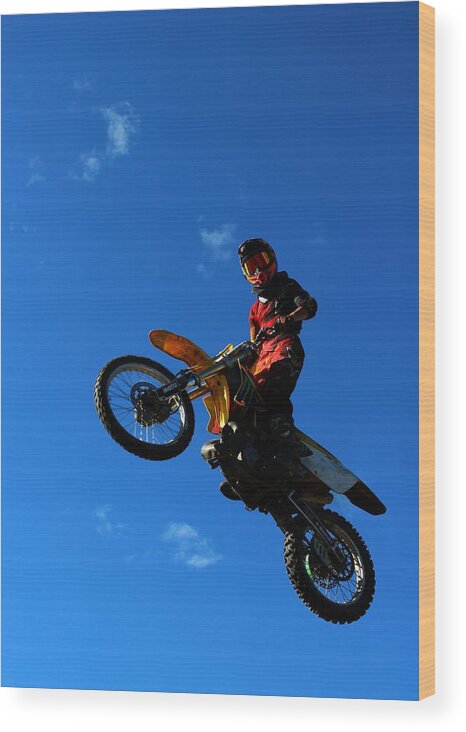 Dirt Bike Wood Print featuring the photograph Hi There by Gigi Dequanne
