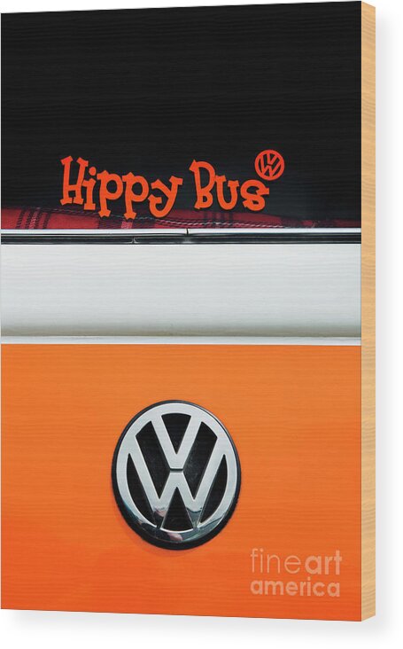 Hippy Bus Wood Print featuring the photograph Hippy Bus by Tim Gainey