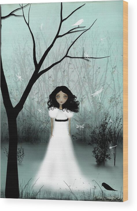  Girl Wood Print featuring the digital art I Will Be Your Light by Charlene Zatloukal