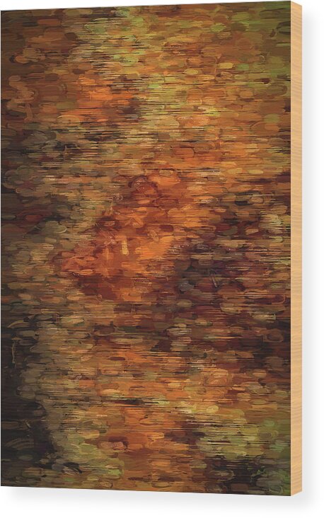Impressionist Autumn Colors # Texture Wood Print featuring the photograph Impressionist Autumn colors by Louis Ferreira
