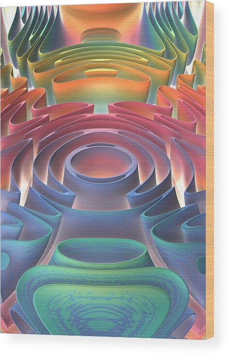 Fractal Wood Print featuring the digital art Inner Sanctum by Lyle Hatch