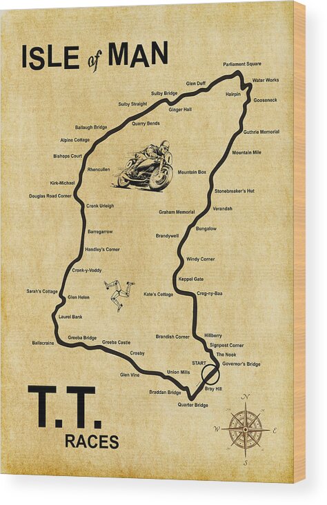 Isle Of Man Tt Wood Print featuring the photograph Isle Of Man TT by Mark Rogan