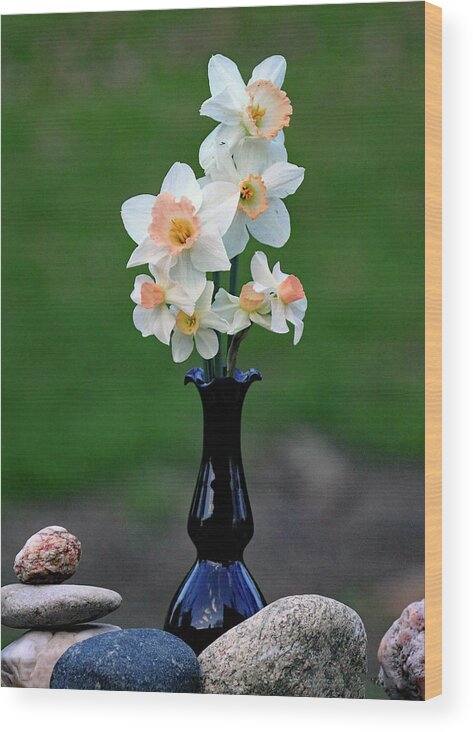 Jims Daffodils Wood Print featuring the photograph Jims Daffodils by PJQandFriends Photography
