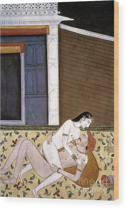  Wood Print featuring the painting KAMA SUTRA, 19th CENTURY by Granger