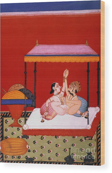 Asian Wood Print featuring the painting Kama Sutra by Vatsyayana