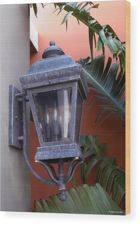 Lantern Wood Print featuring the photograph Lantern - Bermuda by Frank Mari