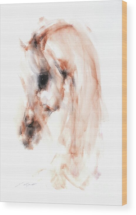 Equestrian Painting Wood Print featuring the painting Lexus by Janette Lockett