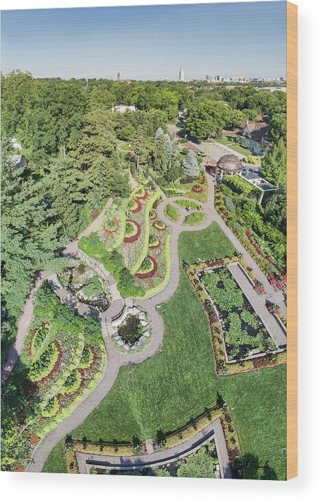 Sunken Gardens Wood Print featuring the photograph Lincoln's Sunken Gardens, 2018 by Mark Dahmke