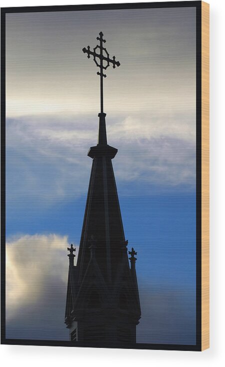 Loretta Wood Print featuring the photograph Loretta Chapel Steeple by Ginger Wakem