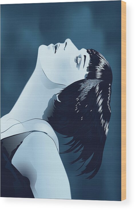 Louise Brooks Official Wood Print featuring the digital art Louise Brooks in Berlin by Louise Brooks