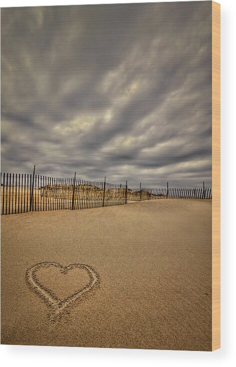 Beach Wood Print featuring the photograph Love on the Forecast by Evelina Kremsdorf