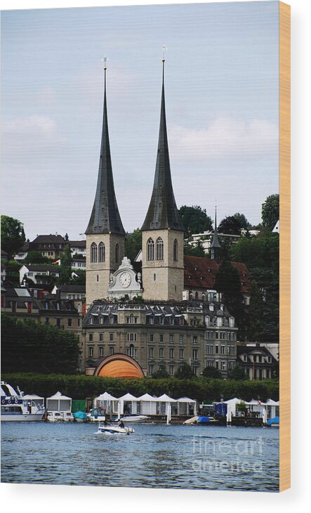 Cathedrals Wood Print featuring the photograph Lucerne Cathedral by Pravine Chester