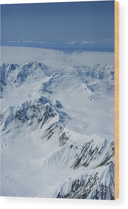 Glacier Wood Print featuring the photograph Malaspina Glacier by Joseph Rychetnik