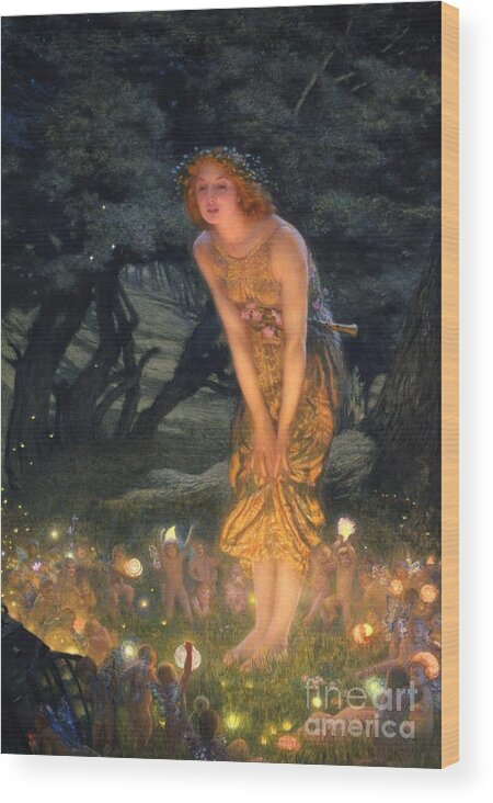 #faatoppicks Wood Print featuring the painting Midsummer Eve by Edward Robert Hughes