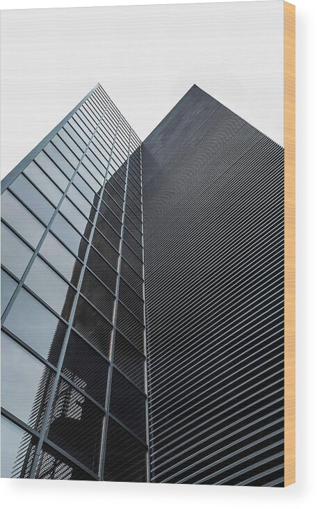 Architecture Wood Print featuring the painting Modern Architectural Building Series - 35 by Celestial Images