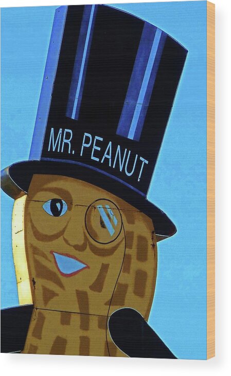 Fort Smith Wood Print featuring the photograph Mr Peanut 2 by Ron Kandt