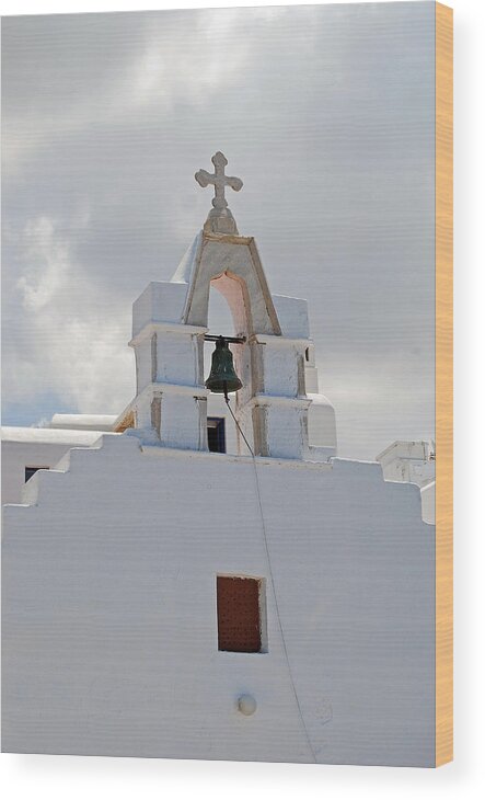 Greece. Mykonos Wood Print featuring the photograph Mykonos Church by Armand Hebert