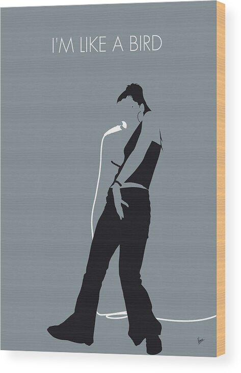 Nelly Wood Print featuring the digital art No077 MY Nelly Furtado Minimal Music poster by Chungkong Art