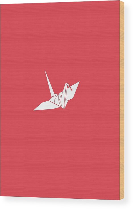 Origami Wood Print featuring the photograph ORIZURUred by Ryo Sato