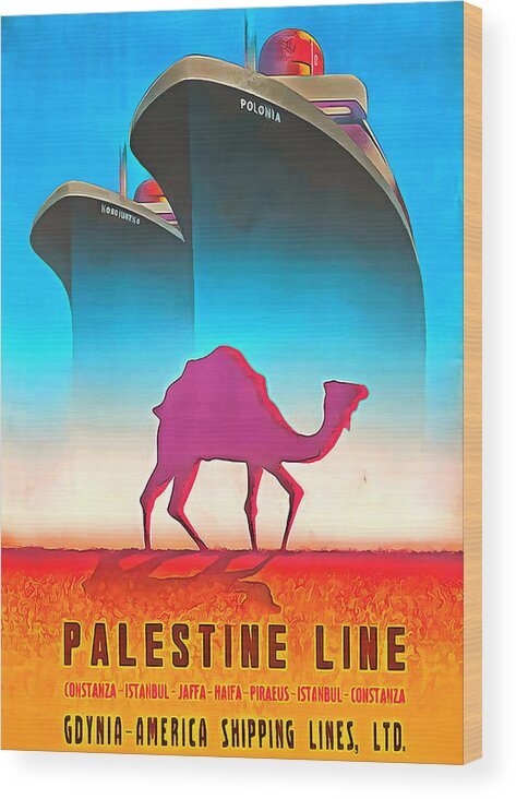 Palestine Wood Print featuring the photograph Palestine Line by Munir Alawi