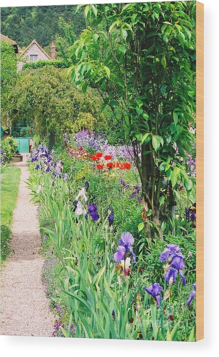 Claude Monet Wood Print featuring the photograph Path to Monet's House by Nadine Rippelmeyer