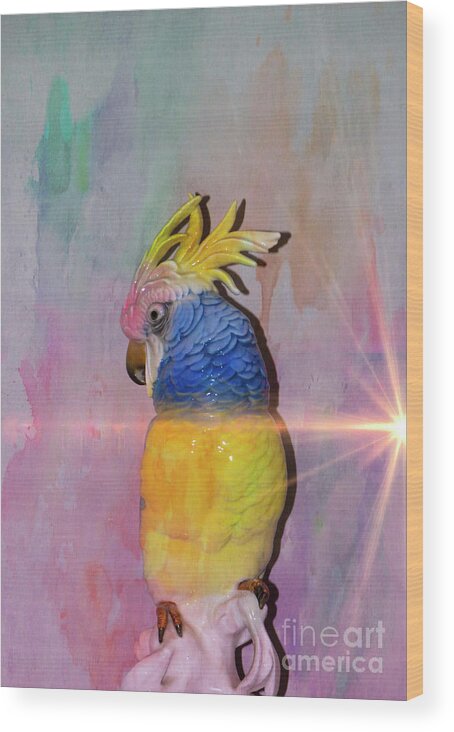 Parrot Wood Print featuring the photograph Polly Wanna Cracker... NOW by Al Bourassa