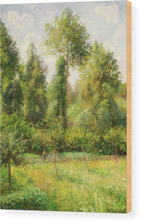 Painting Wood Print featuring the painting Poplars - Eragny by Mountain Dreams