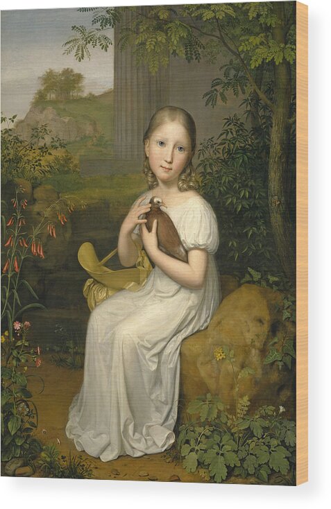 flugt siv Renovering Portrait of Countess Louise Bose as a Child Wood Print by August von der  Embde - Fine Art America