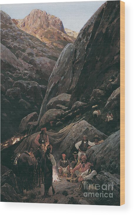 Renegade Wood Print featuring the painting Renegade Apaches, 1892 by Henry Francois Farny