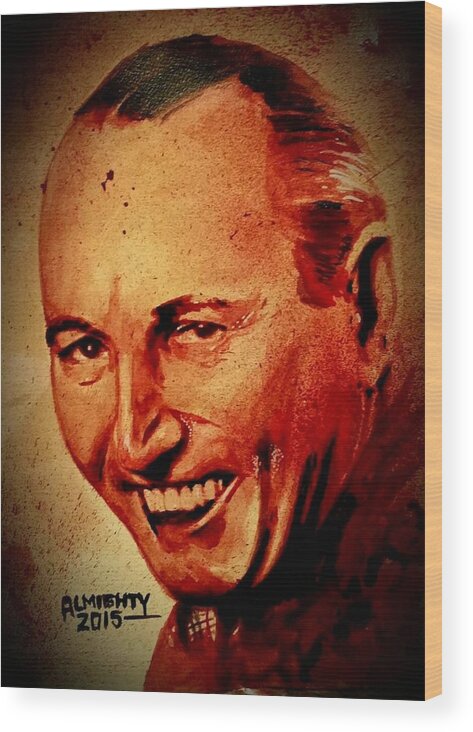 Believe It Or Not Wood Print featuring the painting Robert Ripley by Ryan Almighty