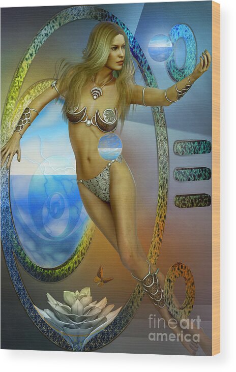  Wood Print featuring the digital art Sacred Feminine by Shadowlea Is