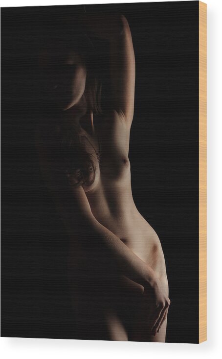 Nude Wood Print featuring the photograph Sense of Body by Vitaly Vakhrushev