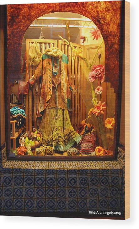 Show Window Wood Print featuring the photograph Show Window by Irina ArchAngelSkaya