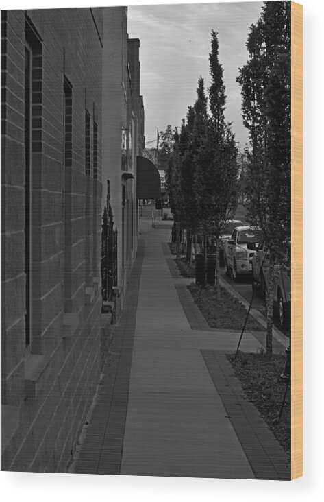 Milan Wood Print featuring the photograph Sidewalk by David Zarecor