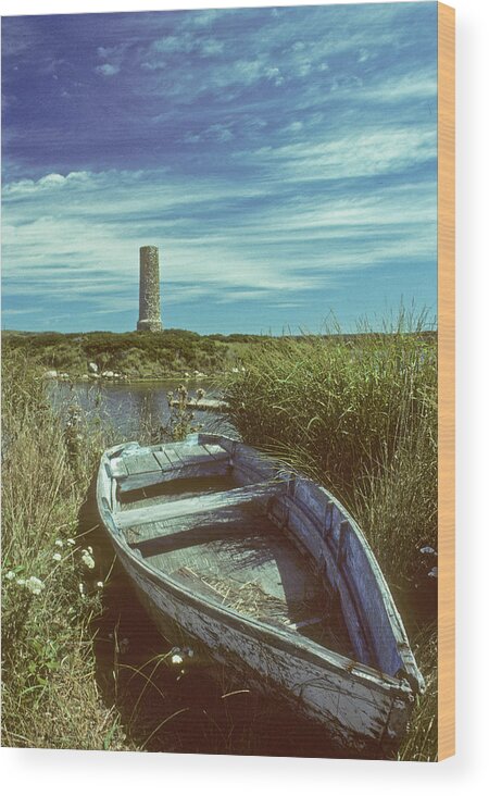 Cuttyhunk Island Wood Print featuring the photograph Skiff at Westend Pond by Nautical Chartworks