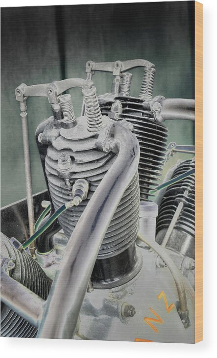 Air Wood Print featuring the photograph Small Radial Engine by Dennis Dame