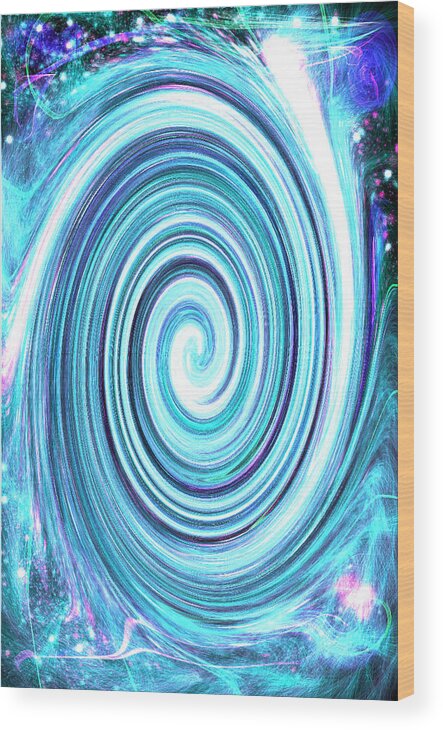 Orphelia Aristal Wood Print featuring the digital art Spirit of Sky I by Orphelia Aristal