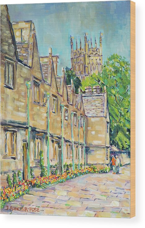 Acrylic Wood Print featuring the painting Springtime Stroll In Chipping Campden by Seeables Visual Arts