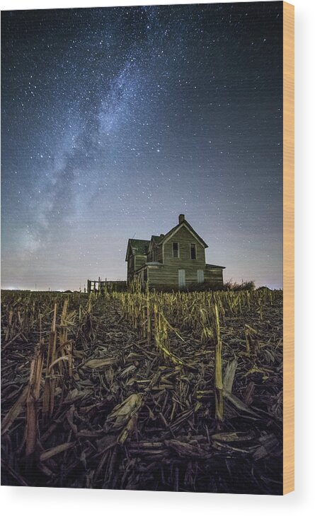 Sky Wood Print featuring the photograph Still Standing by Aaron J Groen