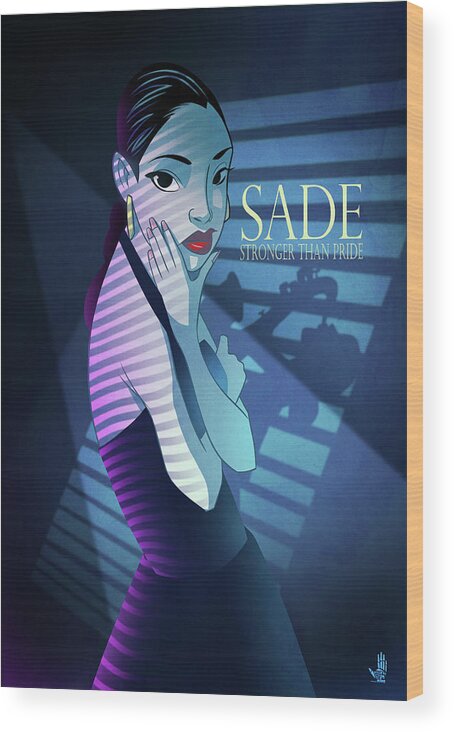 Sade Wood Print featuring the digital art Stronger Than Pride by Nelson Dedos Garcia