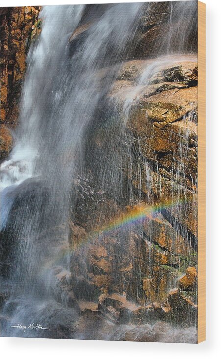 Waterfall Wood Print featuring the photograph Sunlight's Mirage by Harry Moulton