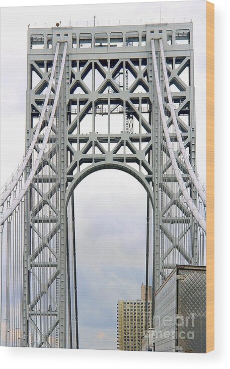 Double-decked Suspension Bridge Wood Print featuring the photograph Suspension by Jody Frankel 