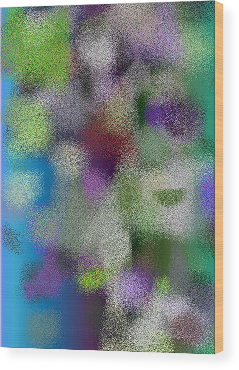 Abstract Wood Print featuring the digital art T.1.1486.93.5x7.3657x5120 by Gareth Lewis