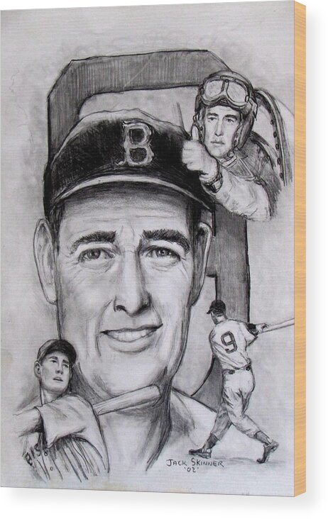 Baseball Wood Print featuring the photograph Ted by Jack Skinner