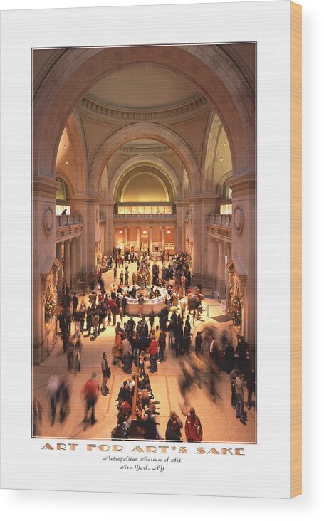 Metropolitan Wood Print featuring the photograph The Metropolitan Museum of Art by Mike McGlothlen