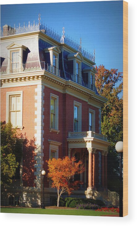 Museum Wood Print featuring the photograph The Missouri Governor's Mansion by Cricket Hackmann